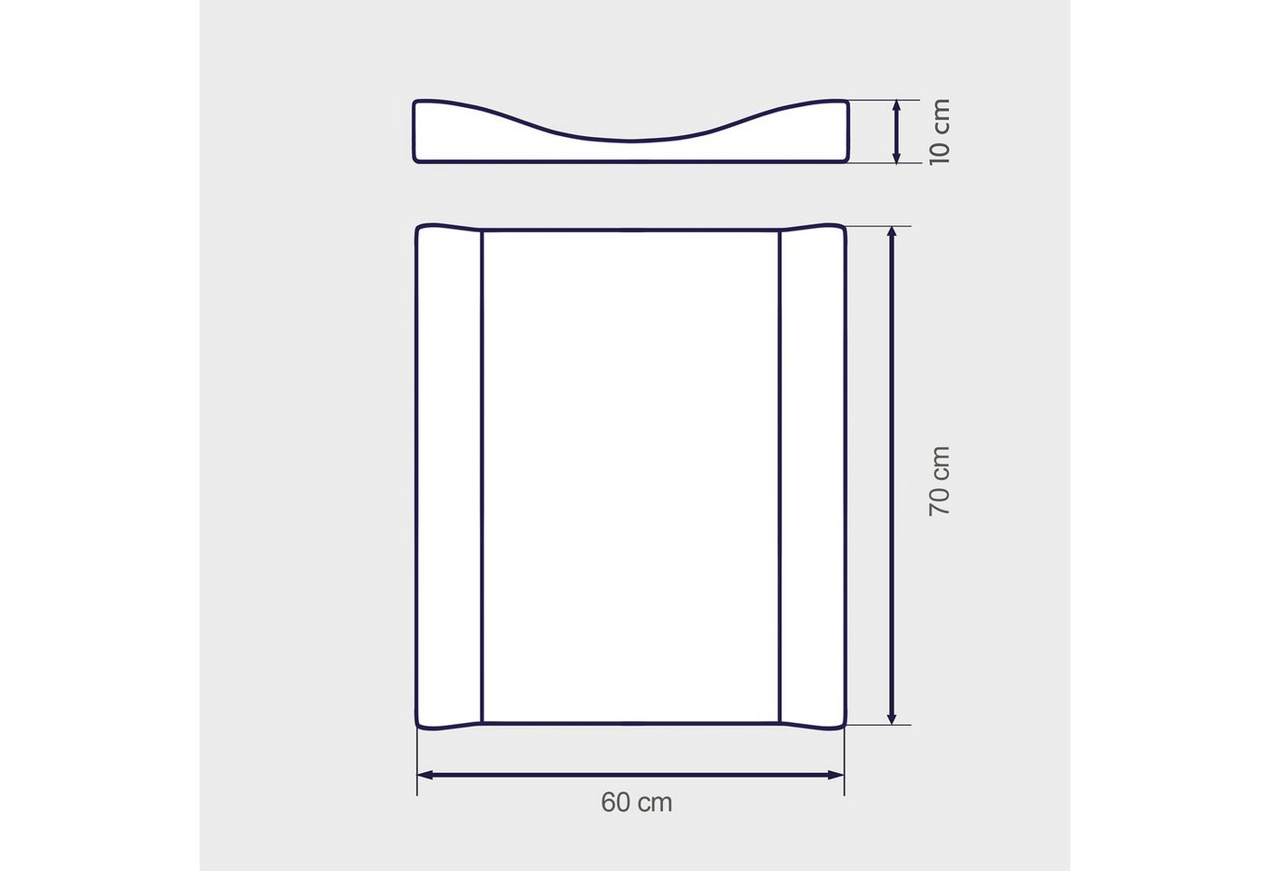 Julius Zöllner Wickelauflage Wave, mit Wellenform Bild 4