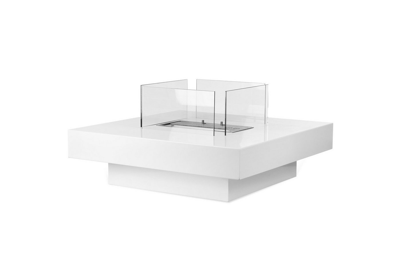 Moritz Dekokamin Standkamin 35 x 70 x 70 cm Cube 1,5 Liter Brenner, Ethanolbrenner Glasfeuer Terrassenfeuer Kamin Bild 5