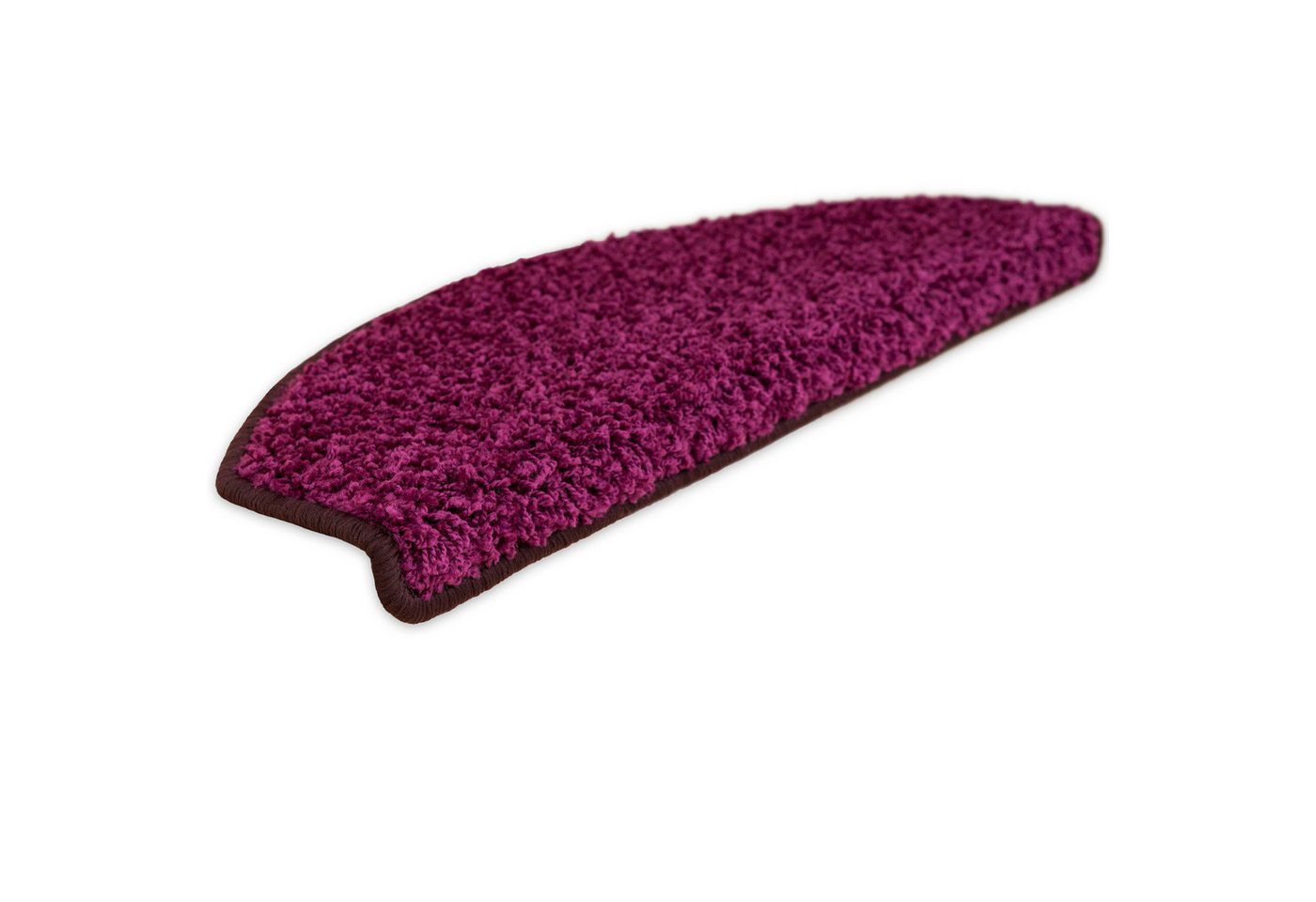 Metzker® Stufenmatte Stufenmatten Shaggy Venus Halbrund Einzeln und SparSet's, Halbrund, Höhe: 22 mm, 1 Stück - Aubergine