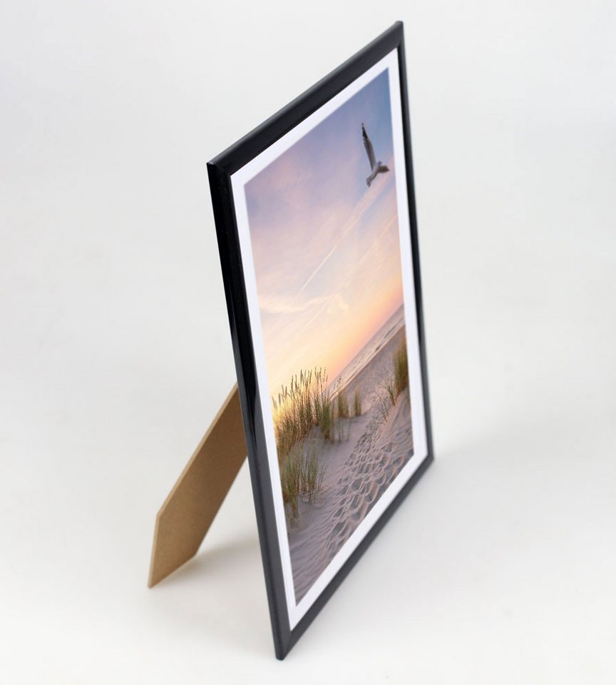 IDEAL TREND Bilderrahmen Set Bilderrahmen 21x29,7 DIN A4 Fotorahmen aus Kunststoff Bilder Foto, für 5 Bilder (5 St), Kunststoff Bilderrahmen mit Kunststoffglas