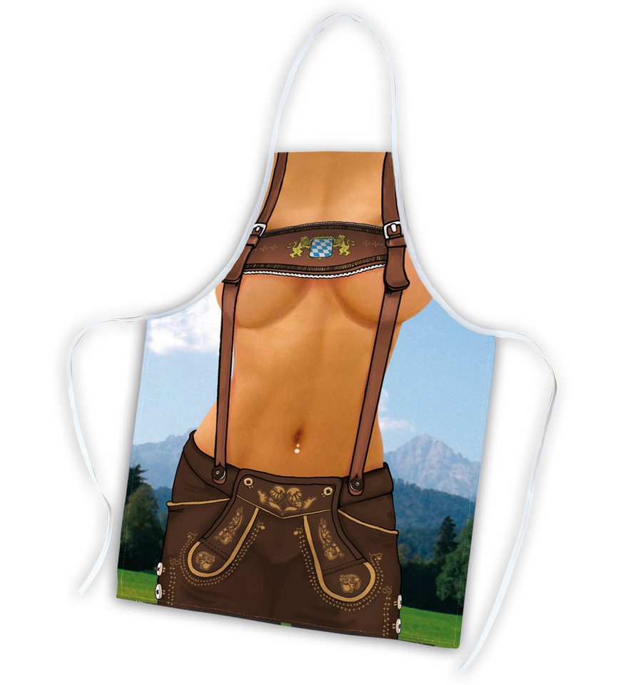 Fries Grillschürze Bayern Lederhose Schürze Toni Kostüm Umhang Oktoberfest Karneval, (1-tlg)