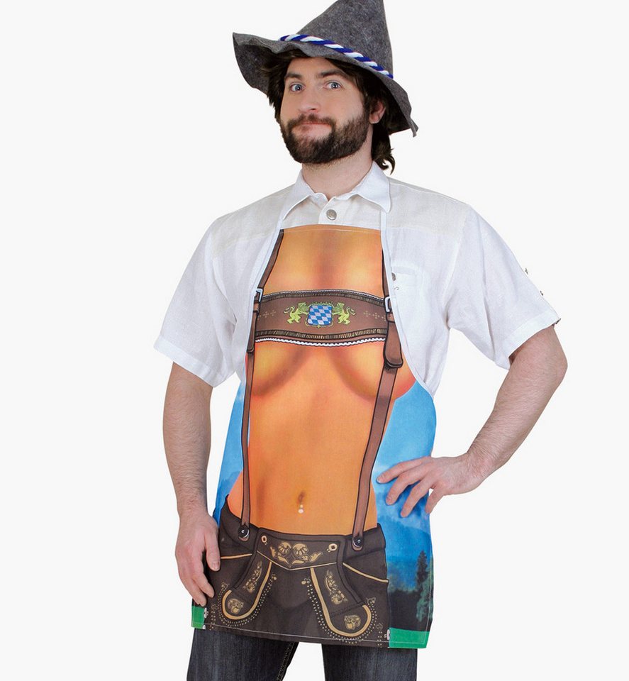 Fries Grillschürze Bayern Lederhose Schürze Toni Kostüm Umhang Oktoberfest Karneval, (1-tlg) Bild 3