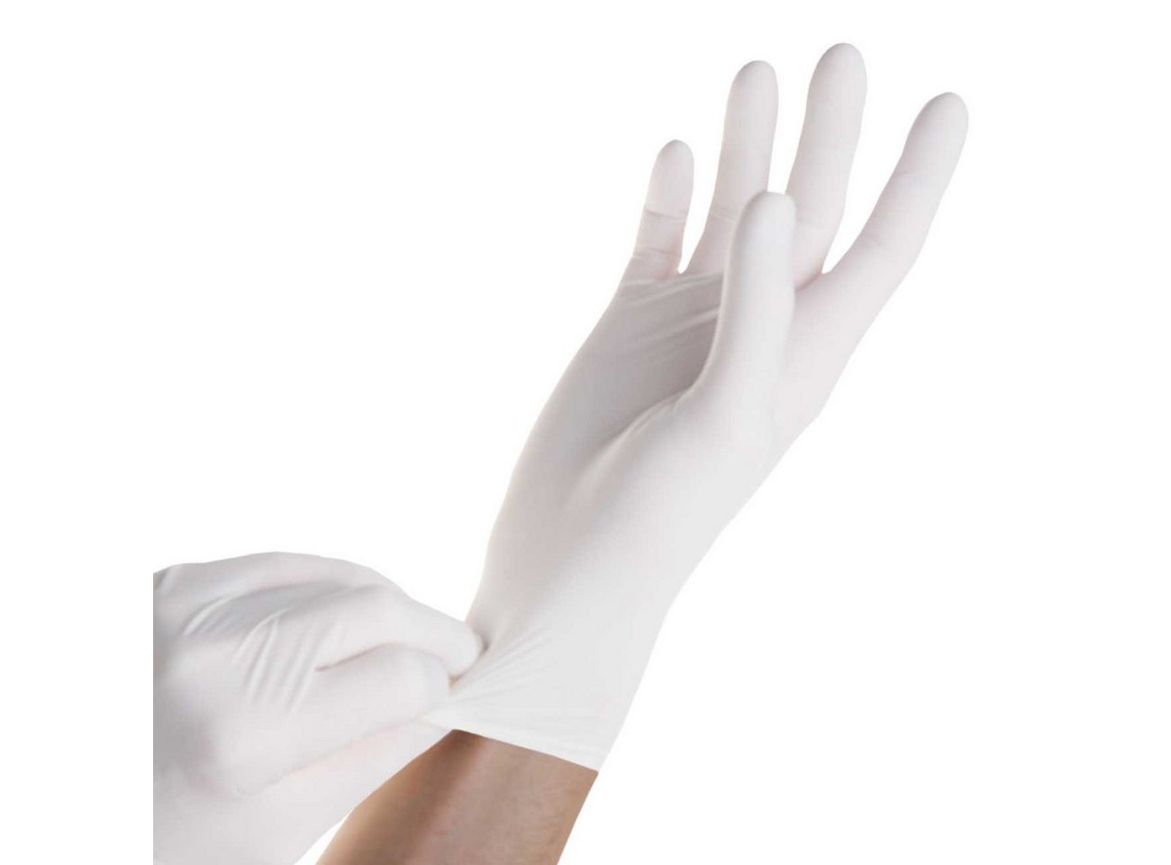 SFM ® Einweghandschuhe EDELWHITES : puderfrei F-tex weiß Einmalhandschuhe Einweghandschuhe Bild 3