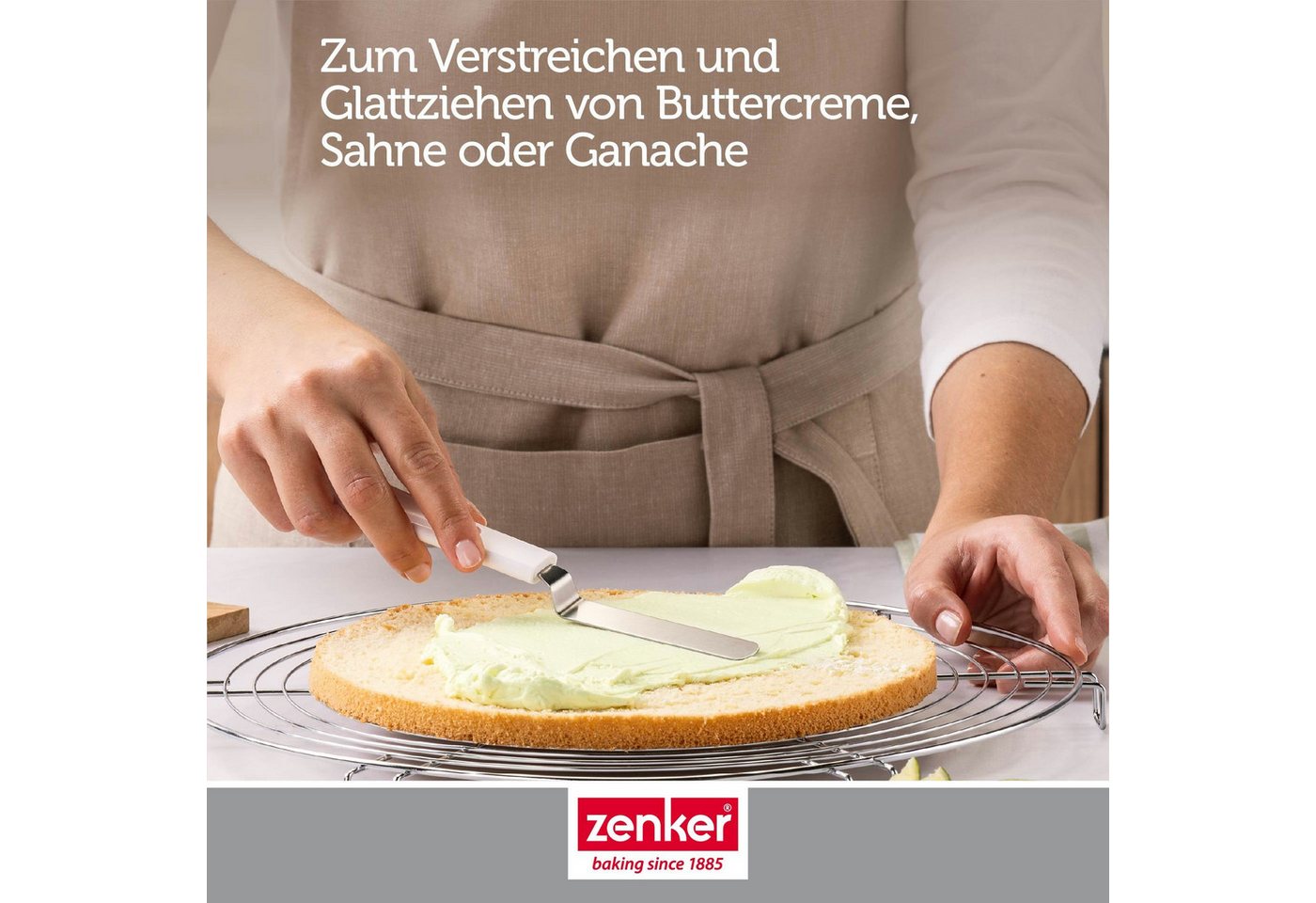 Zenker Teigspachtel Dekorierspatel, Tortenspachtel, Kuchenstreicher, Cremeverteiler Bild 4