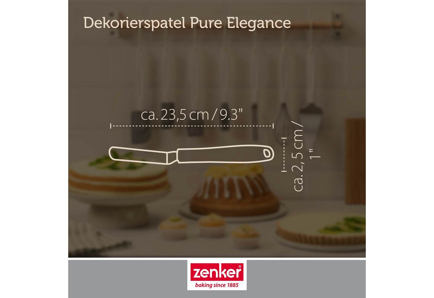 Zenker Teigspachtel Dekorierspatel, Tortenspachtel, Kuchenstreicher, Cremeverteiler Bild 5