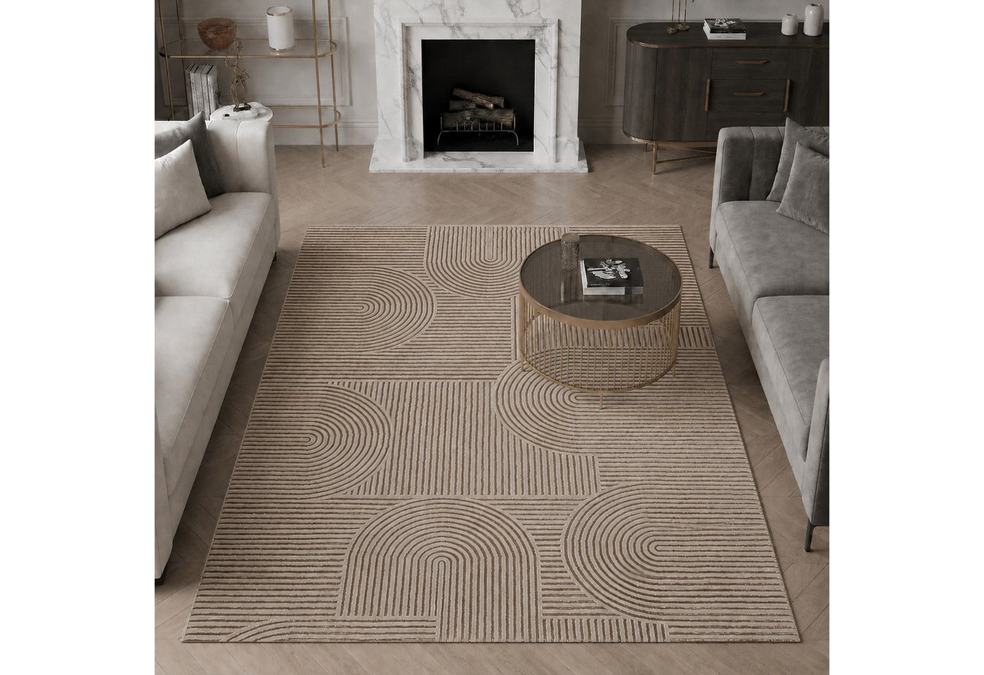 Carpetia Teppich Modernes Design, rechteckig, Höhe: 12 mm, pflegeleicht, fußbodenheizungsgeeignet Bild 5