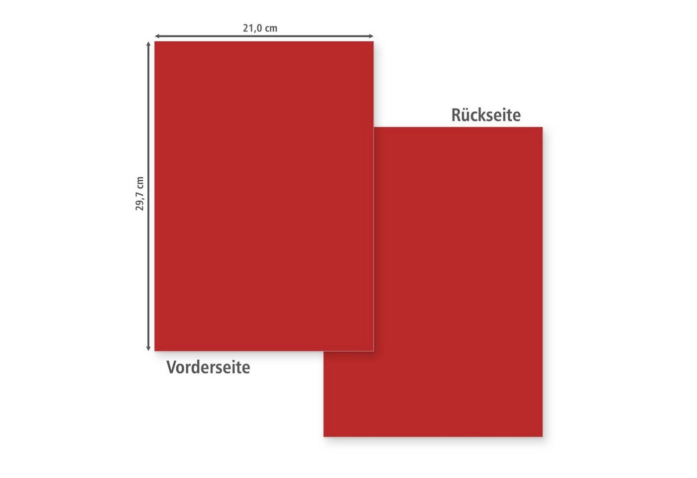 itenga Bastelkartonpapier itenga Fotokarton Bastelkarton mit Muster Set ROT DIN A4 21 Blatt 300g Bild 4