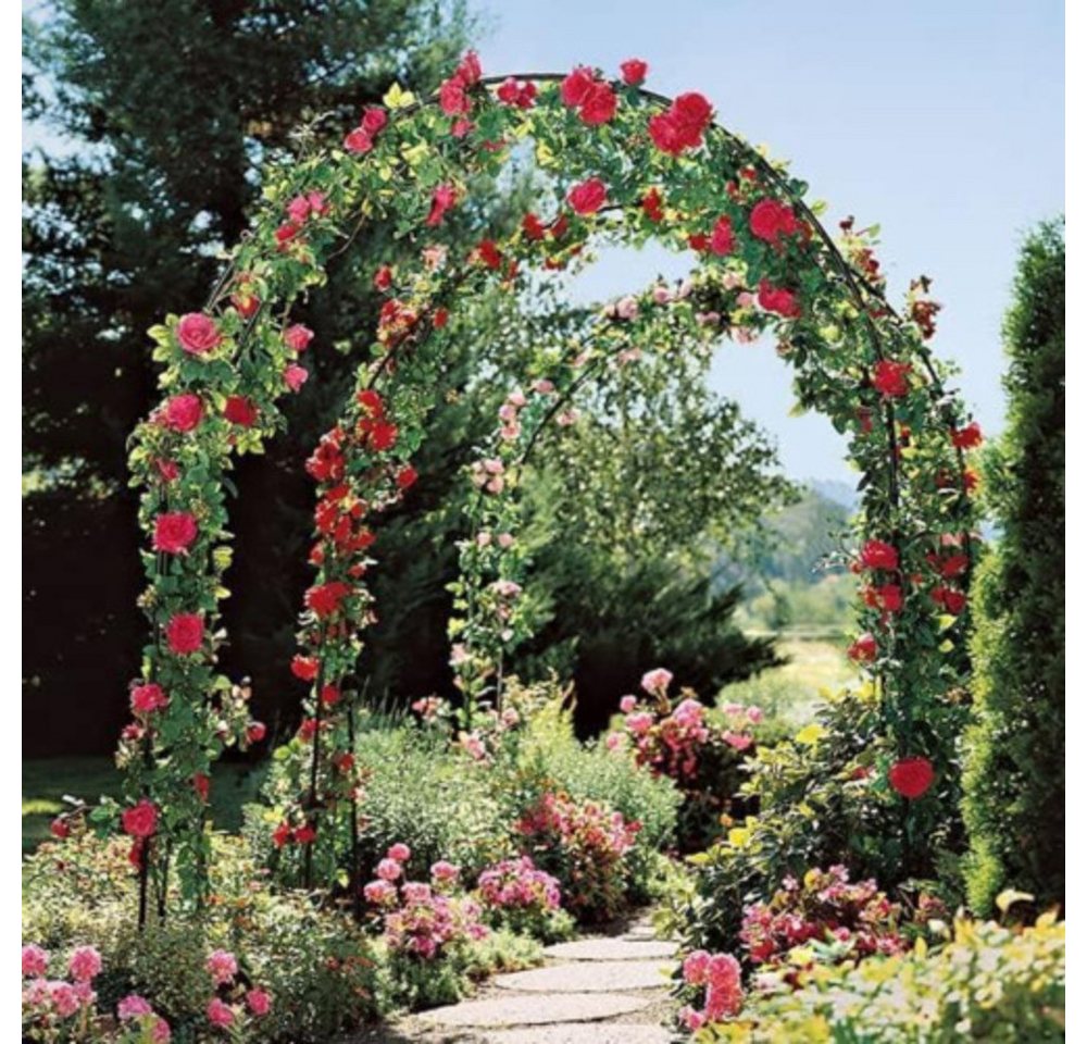 wohnTRAUM24 Spalier Rosenbogen Gartenbogen Torbogen Rankhilfe aus Metall, Torbogen Rankhilfe für Hochzeitsfeier, Hof, Rasen Bild 2