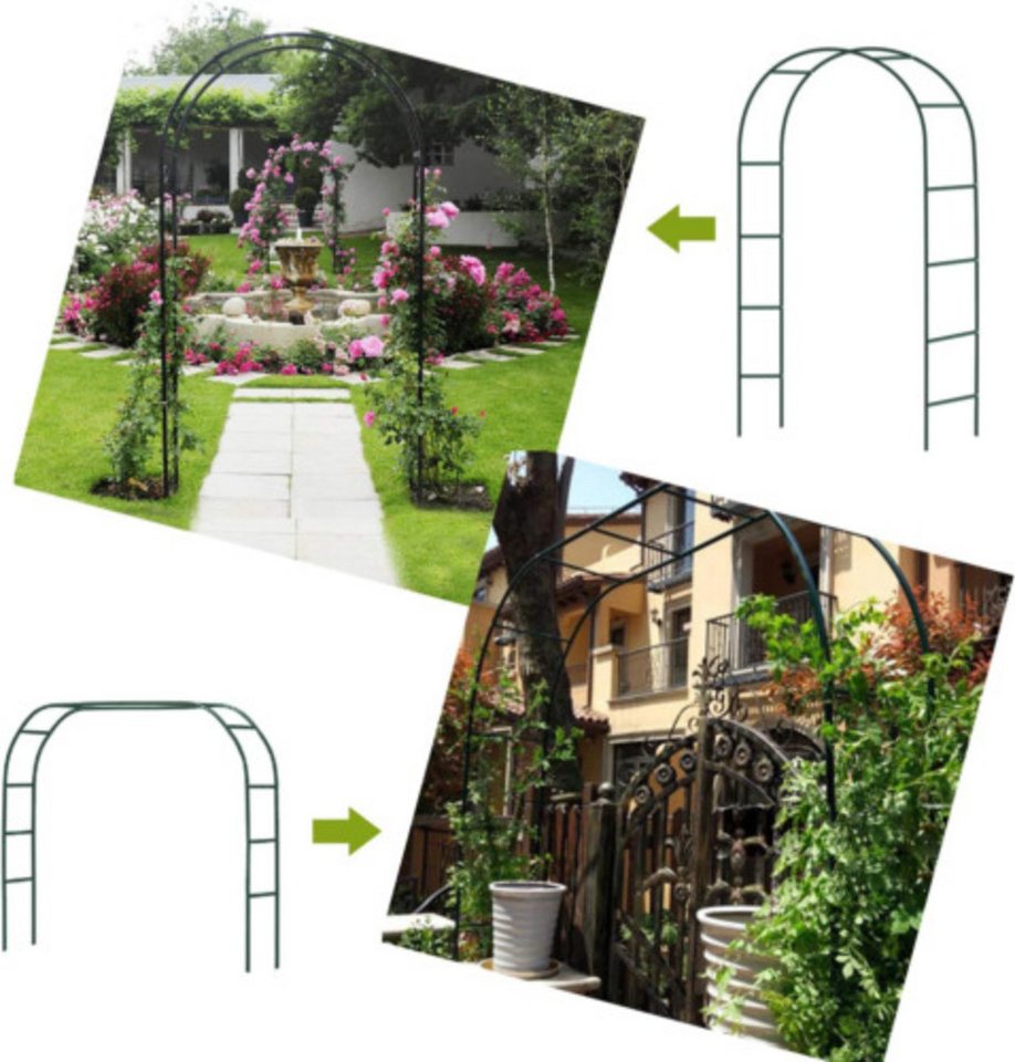 wohnTRAUM24 Spalier Rosenbogen Gartenbogen Torbogen Rankhilfe aus Metall, Torbogen Rankhilfe für Hochzeitsfeier, Hof, Rasen Bild 3
