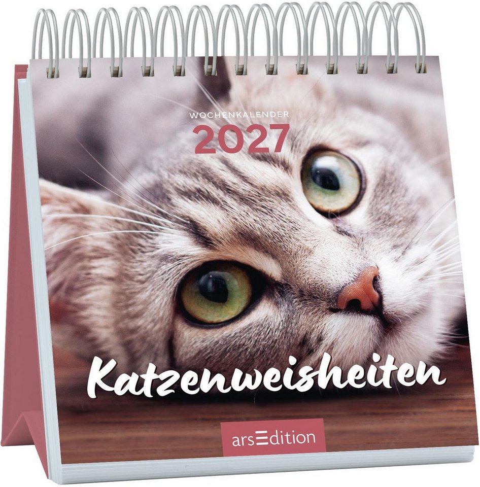 Tierkalender Mini-Wochenkalender Katzenweisheiten 2027