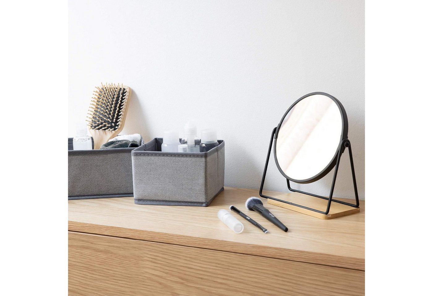 Navaris Sortimentskasten Navaris Aufbewahrungsboxen 6er-Set, faltbar, 14/28 cm, Grau Bild 4