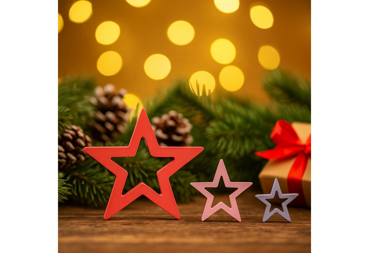 FOUORTUNATE-BEE Silikonform 3 Stück Gießform Sterne Silikonform Stern Gipsformen Zum Gießen, (Gießformen Silikon Silikonformen Stern Giessform Silikon), Silikonformen Gießformen Weihnachten Deko Bild 2