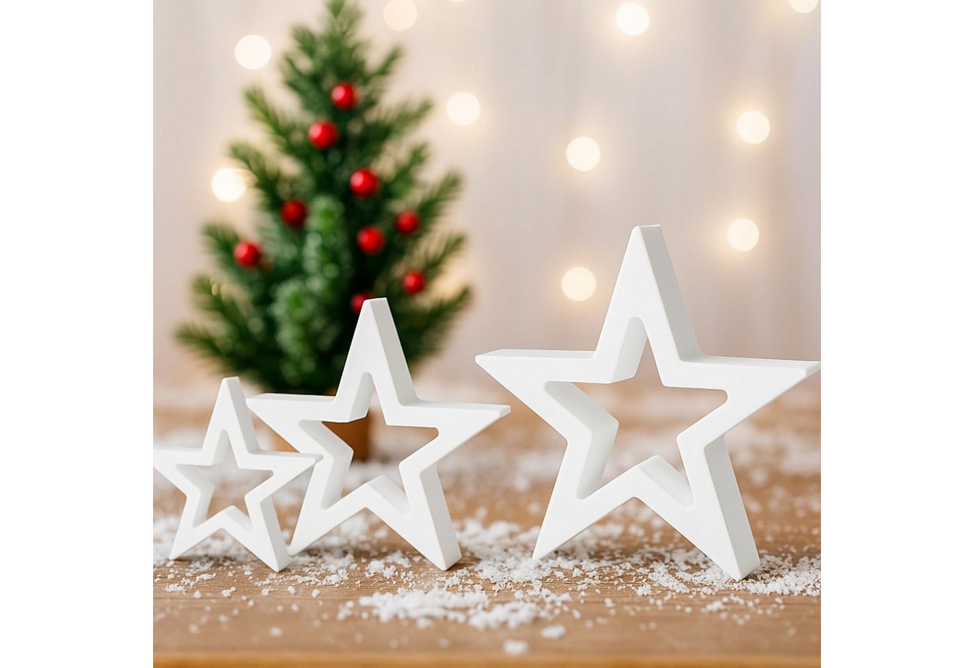 FOUORTUNATE-BEE Silikonform 3 Stück Gießform Sterne Silikonform Stern Gipsformen Zum Gießen, (Gießformen Silikon Silikonformen Stern Giessform Silikon), Silikonformen Gießformen Weihnachten Deko Bild 5