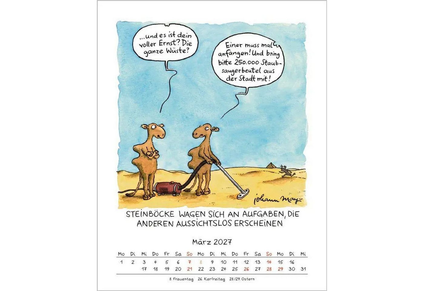 Korsch Verlag Wandkalender Steinbock 2027