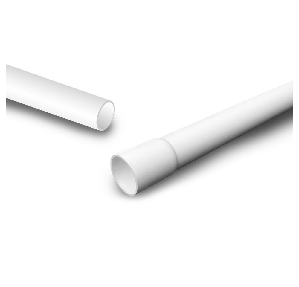 ARLI Kabelkanal Elektrorohr Kabelrohr M16 Stangenrohr Leerrohr PVC Installationsrohr (18 meter / 18 Kabelrohre, 18-St), Einseitig gemufft