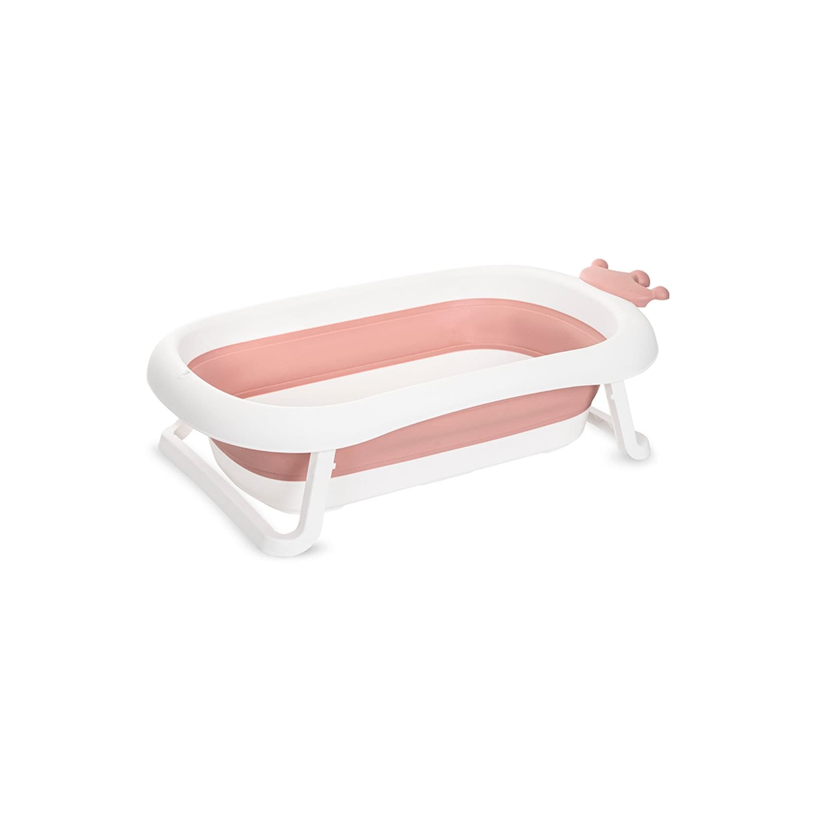 Lorelli Babybadewanne Royal 83 cm faltbar, Kanalabdeckung, stabile Beine rosa