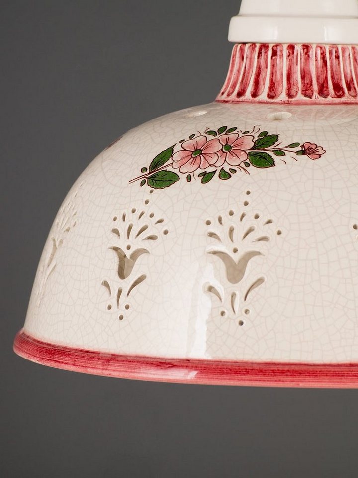 Helios Leuchten Pendelleuchte Küchenlampe Keramik, Keramiklampe, Deckenlampe, Hängelampe, für Küche Esstisch Landhaus, handgefertigt handbemalt Bild 5