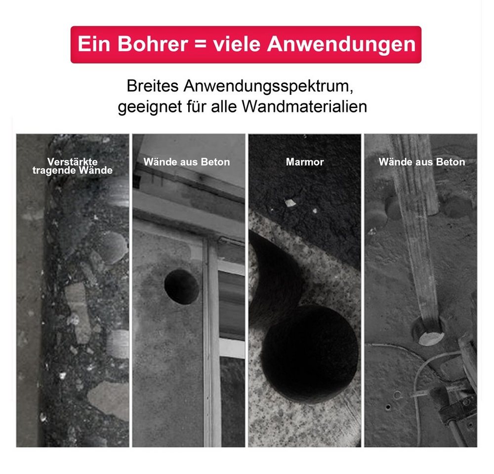 Feel2Home Bohrkrone Diamantbohrkrone Nass Trocken Kernbohrer Trockenbohrkrone Ø 26-244mm, Ø 26 mm, Stück, Bohrkrone, Diamantbohrkrone Bild 4