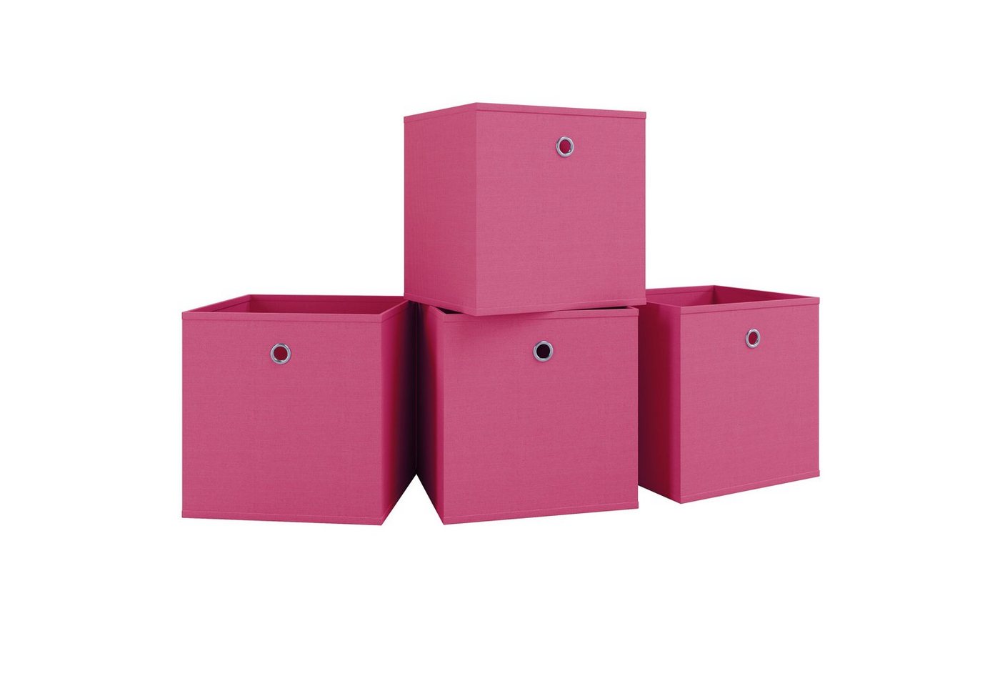 VCM 4er Set Faltbox Klappbox Stoff Kiste Faltschachtel Maße ca. H. 28 x B. 27 x T. 27 cm Regalbox - Boxas