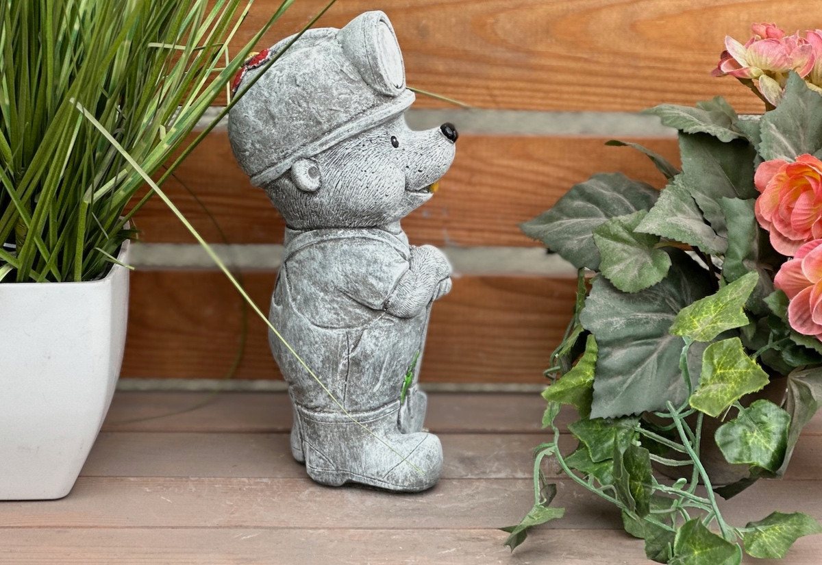 Stone and Style Gartenfigur Frostfeste Steinfigur Maulwurf Grubi Bergmann Bild 2