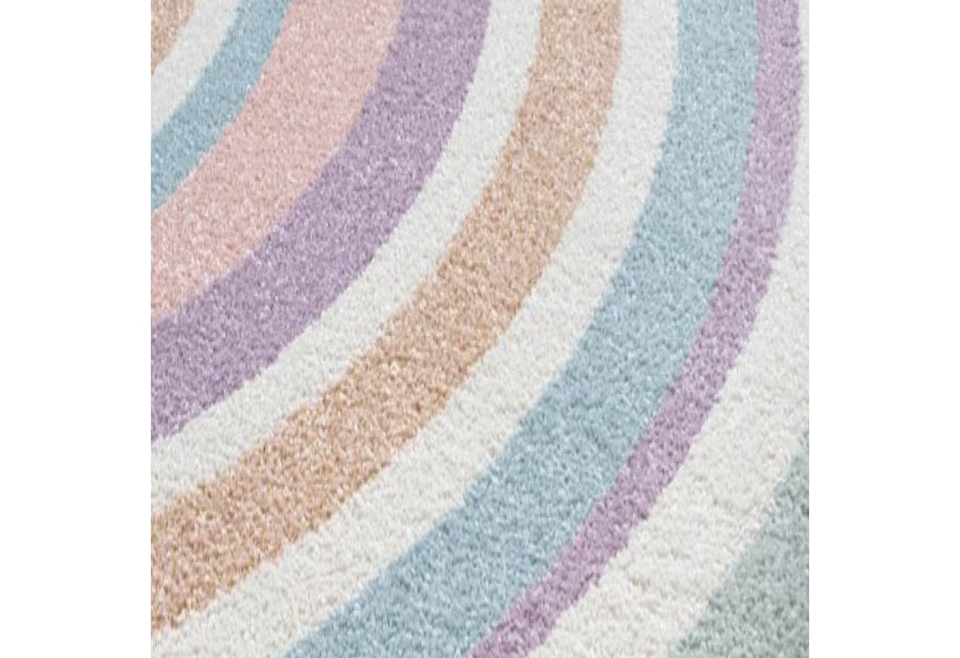 Carpetia Kinderteppich Moderner Kinderzimmer Teppich mit Pastellkreisen, rechteckig Bild 2