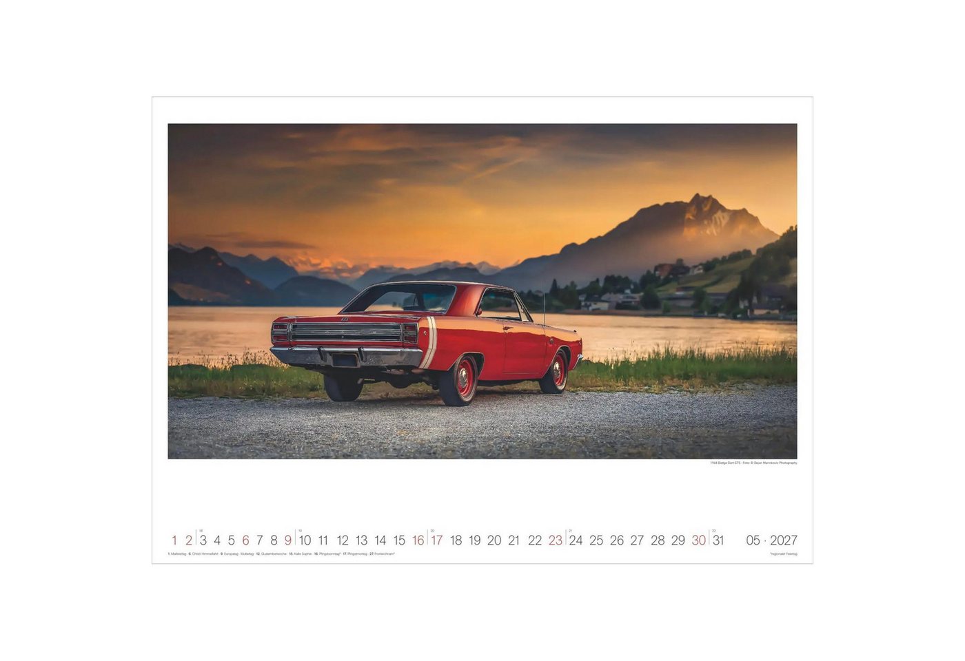Wandkalender Legendary Classic & Muscle Cars 2027