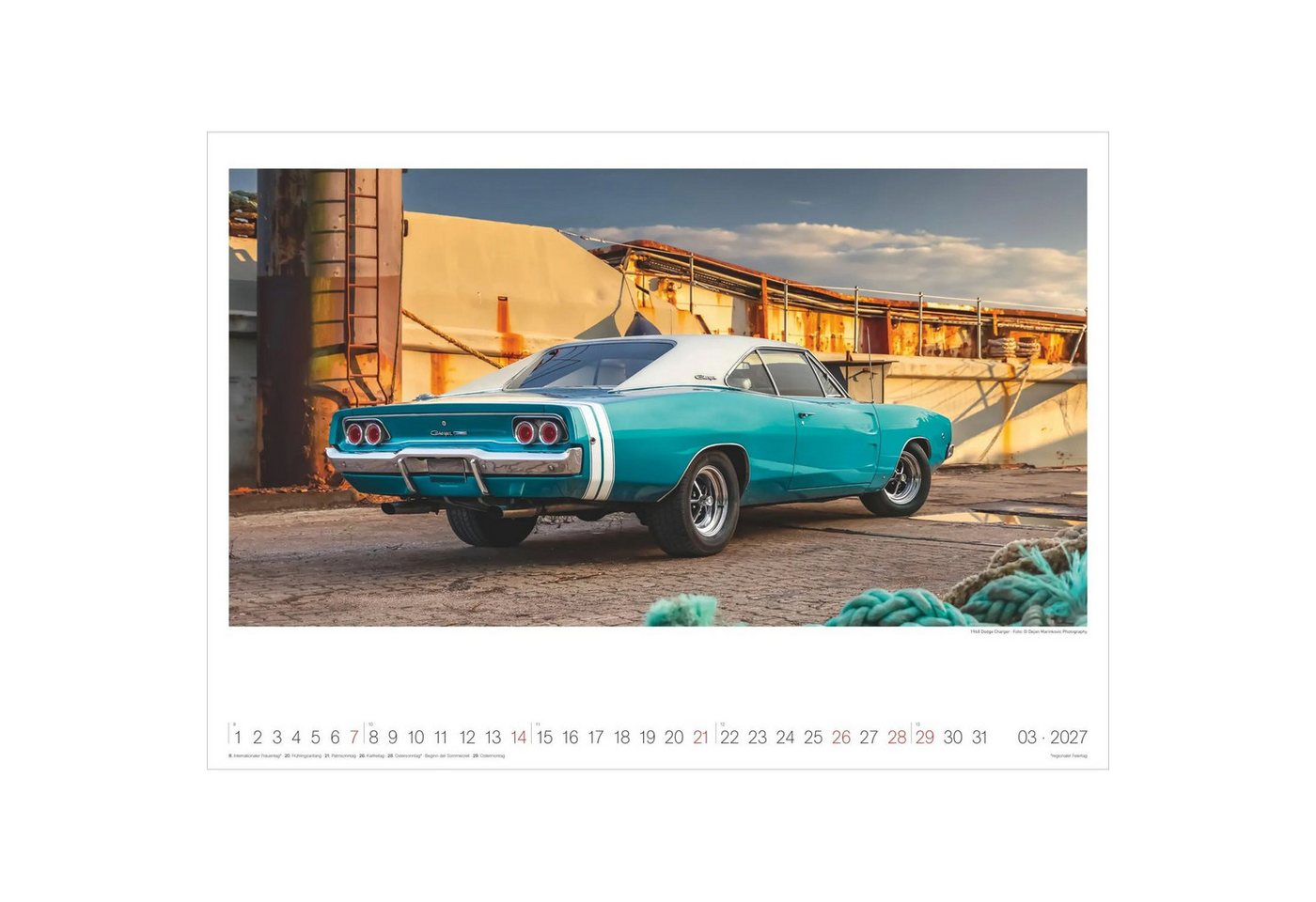 Wandkalender Legendary Classic & Muscle Cars 2027 Bild 3