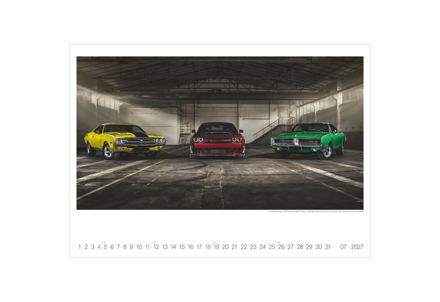 Wandkalender Legendary Classic & Muscle Cars 2027 Bild 5