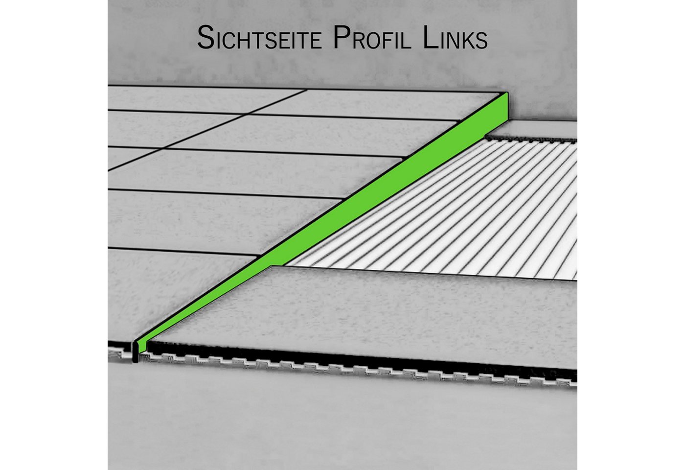 tktrading24 Abschlussprofil Edelstahl Keilprofil gebürstet 12mm Gefälleprofil für begehbare Dusche Bild 2