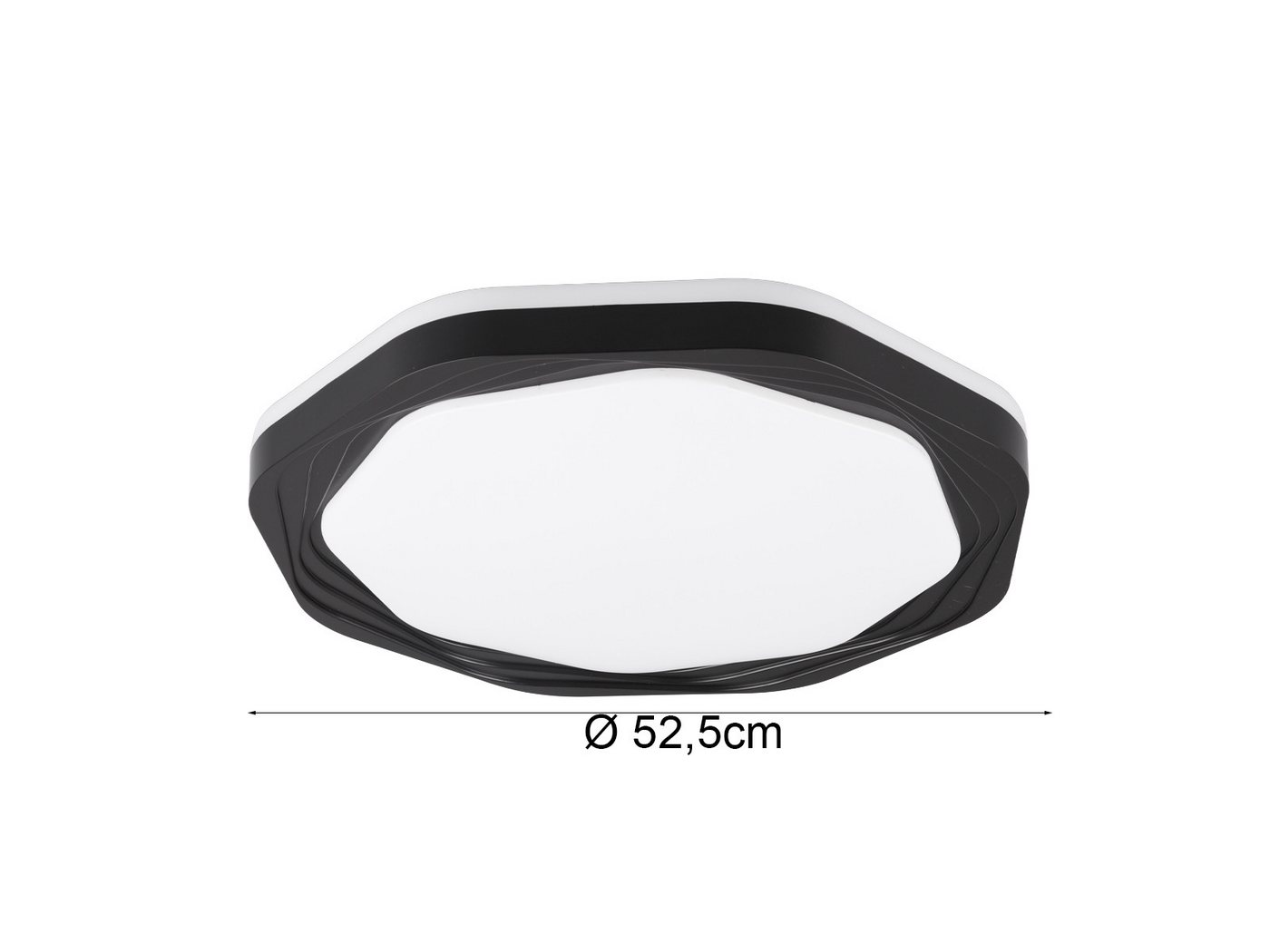 Reality Leuchten LED Deckenleuchte flach groß rund minimalistisch Ø 52,5cm, Dimmbar, LED fest integriert, Warmweiß, LED stufenweise dimmbar über Schalter Bild 4