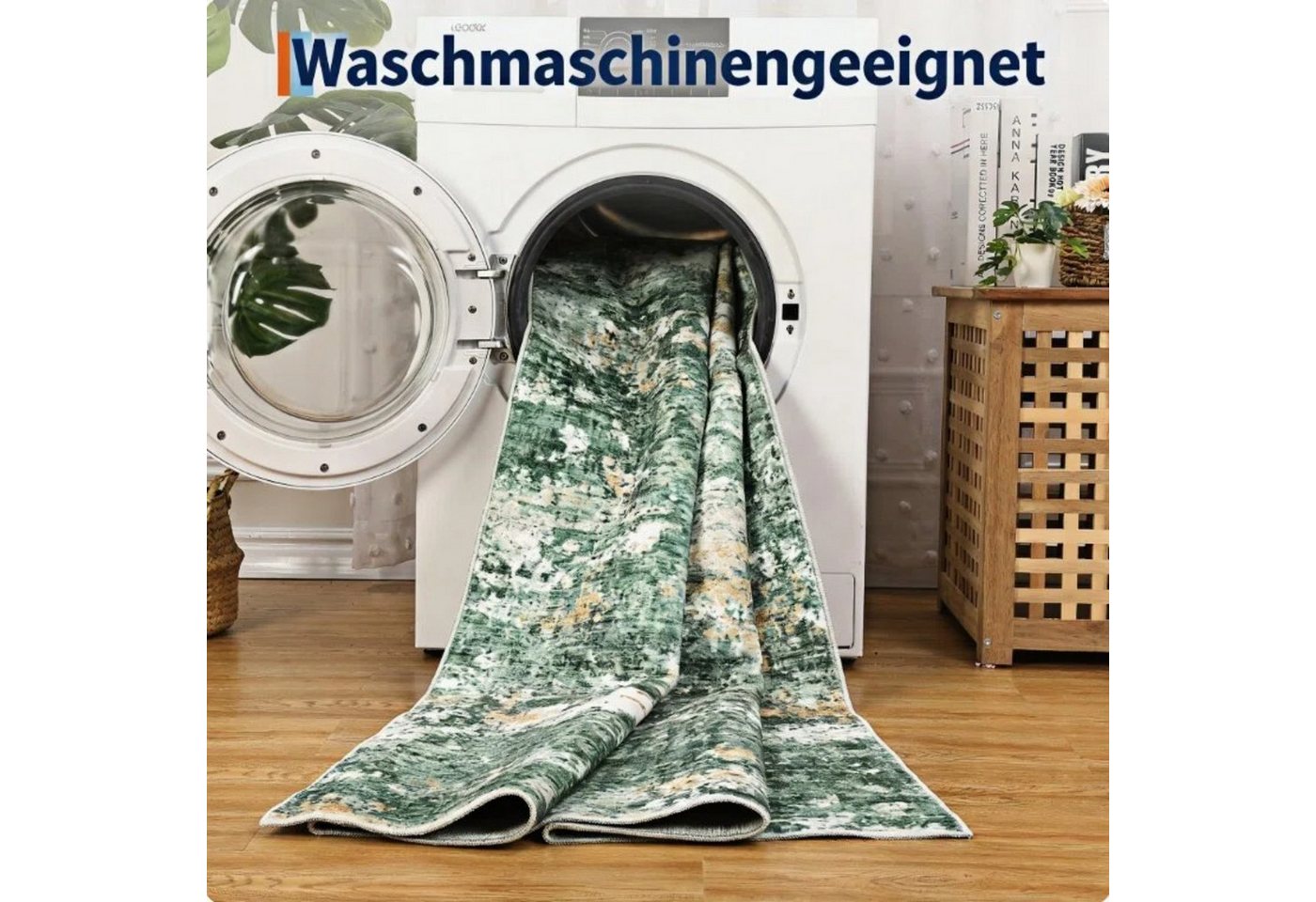 GarveeMore Teppich Moderner Abstrakter Teppich mit Künstlerischem Design für Wohnzimmer, rechteckig, Höhe: 5 mm