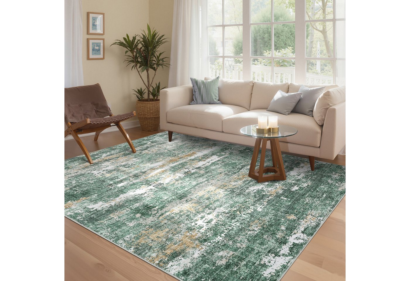 GarveeMore Teppich Moderner Abstrakter Teppich mit Künstlerischem Design für Wohnzimmer, rechteckig, Höhe: 5 mm Bild 2