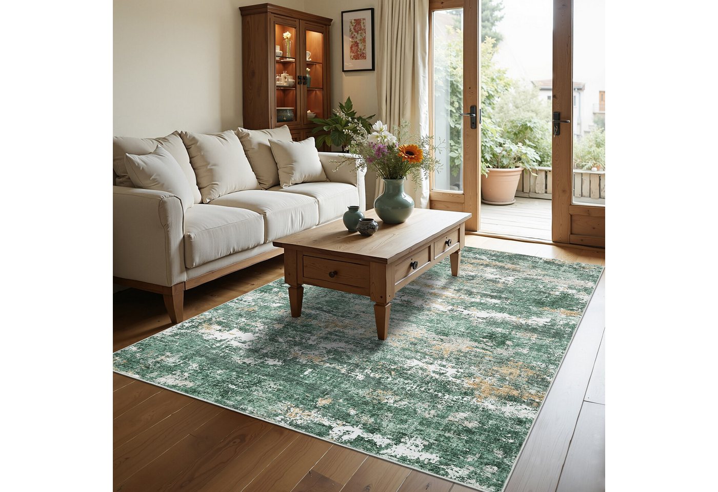 GarveeMore Teppich Moderner Abstrakter Teppich mit Künstlerischem Design für Wohnzimmer, rechteckig, Höhe: 5 mm Bild 4