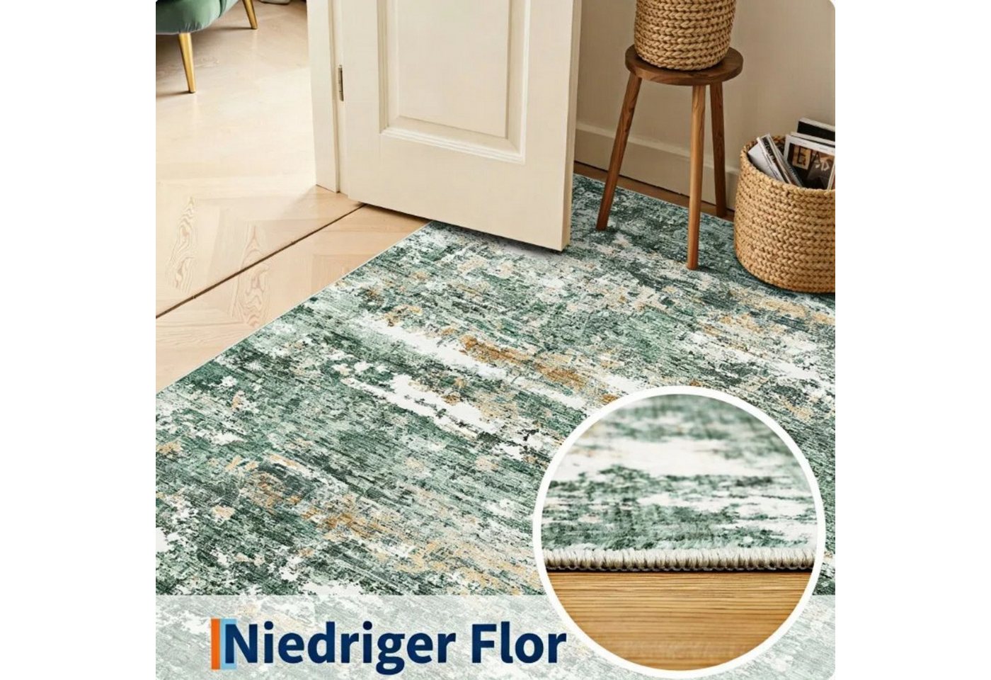 GarveeMore Teppich Moderner Abstrakter Teppich mit Künstlerischem Design für Wohnzimmer, rechteckig, Höhe: 5 mm Bild 5