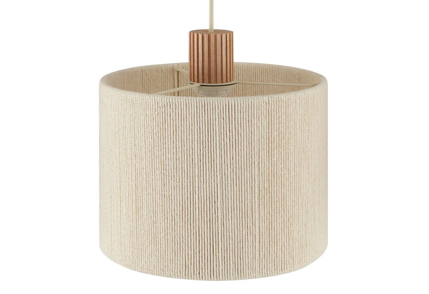 Lightbox Pendelleuchte, ohne Leuchtmittel, 3x E27 Fassung, 120 x 28 x 150 cm, kürzbar, Metall/Holz/Textil, beige Bild 2