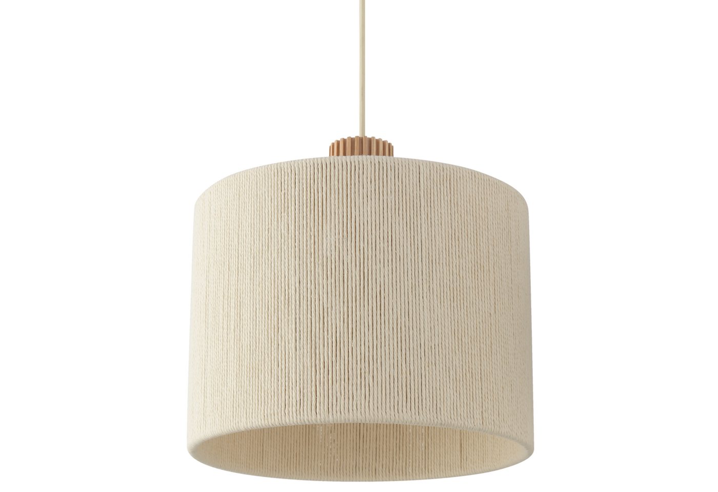 Lightbox Pendelleuchte, ohne Leuchtmittel, 3x E27 Fassung, 120 x 28 x 150 cm, kürzbar, Metall/Holz/Textil, beige Bild 3