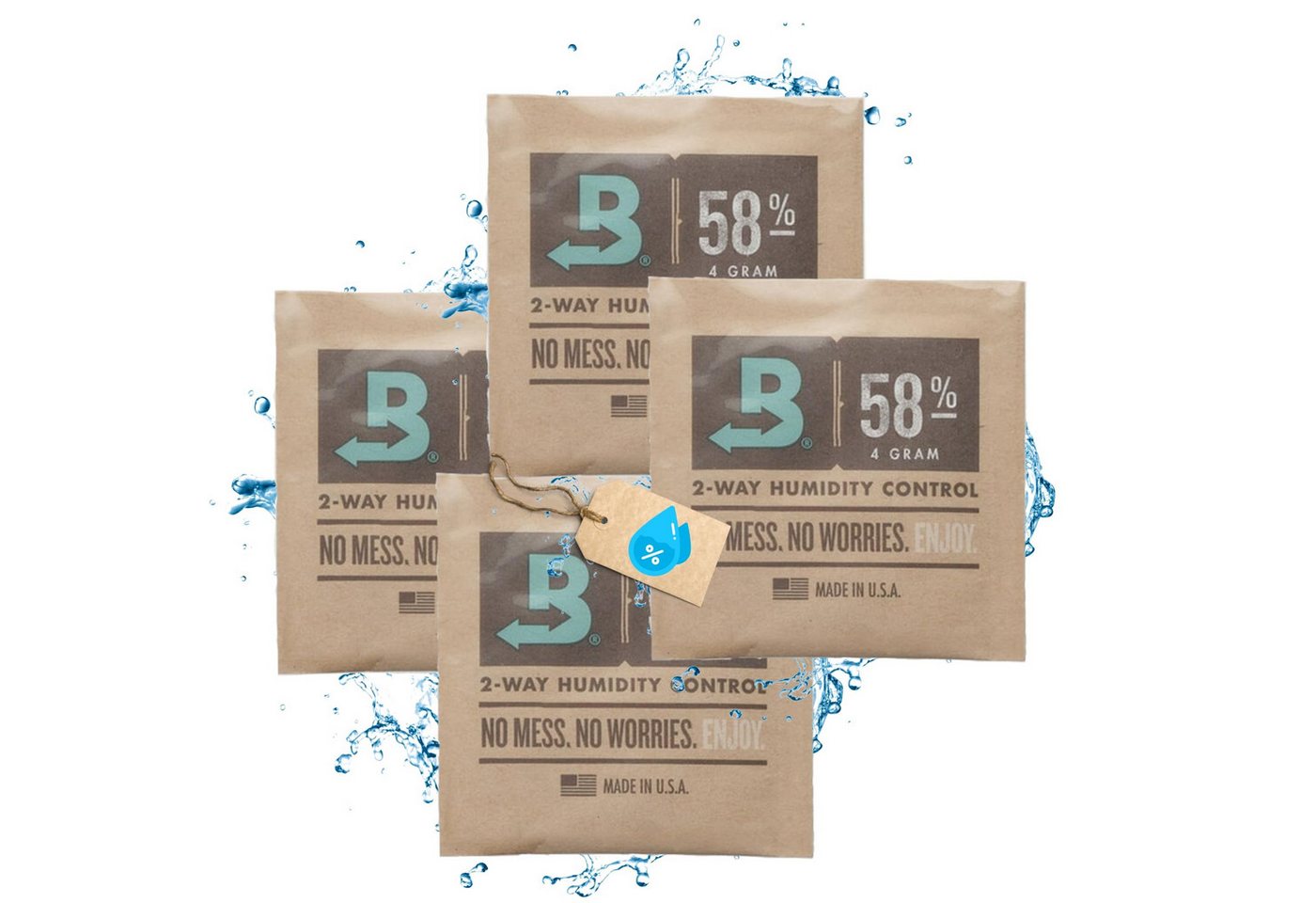 TronicXL Auto-Entfeuchter 4 Stück Größe 4 58% Boveda Pack für C Vault oder Glas Box Grow Grower Bild 5