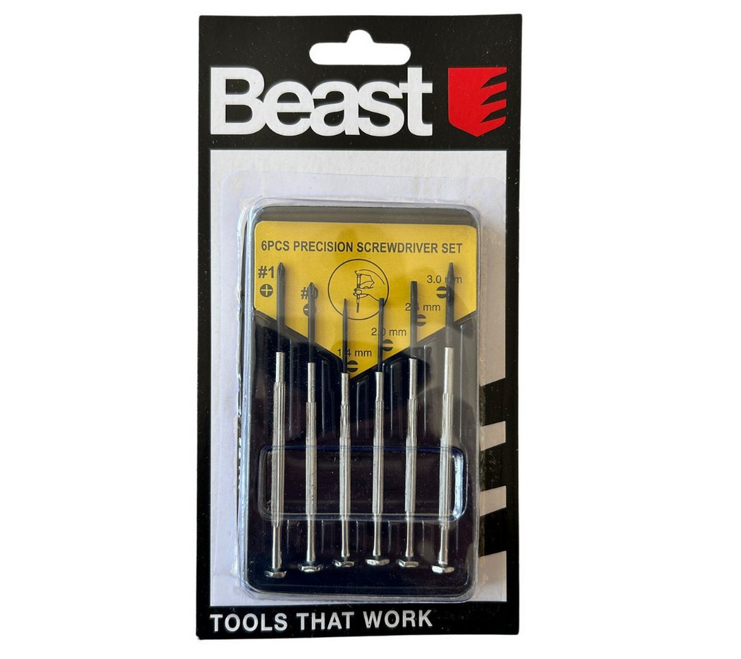 Beast Werkzeugset Uhrenmacher Werkzeug 6‑tlg Feinmechaniker Schraubendreher Set, (Set, 1-tlg), Präzise, kompakt