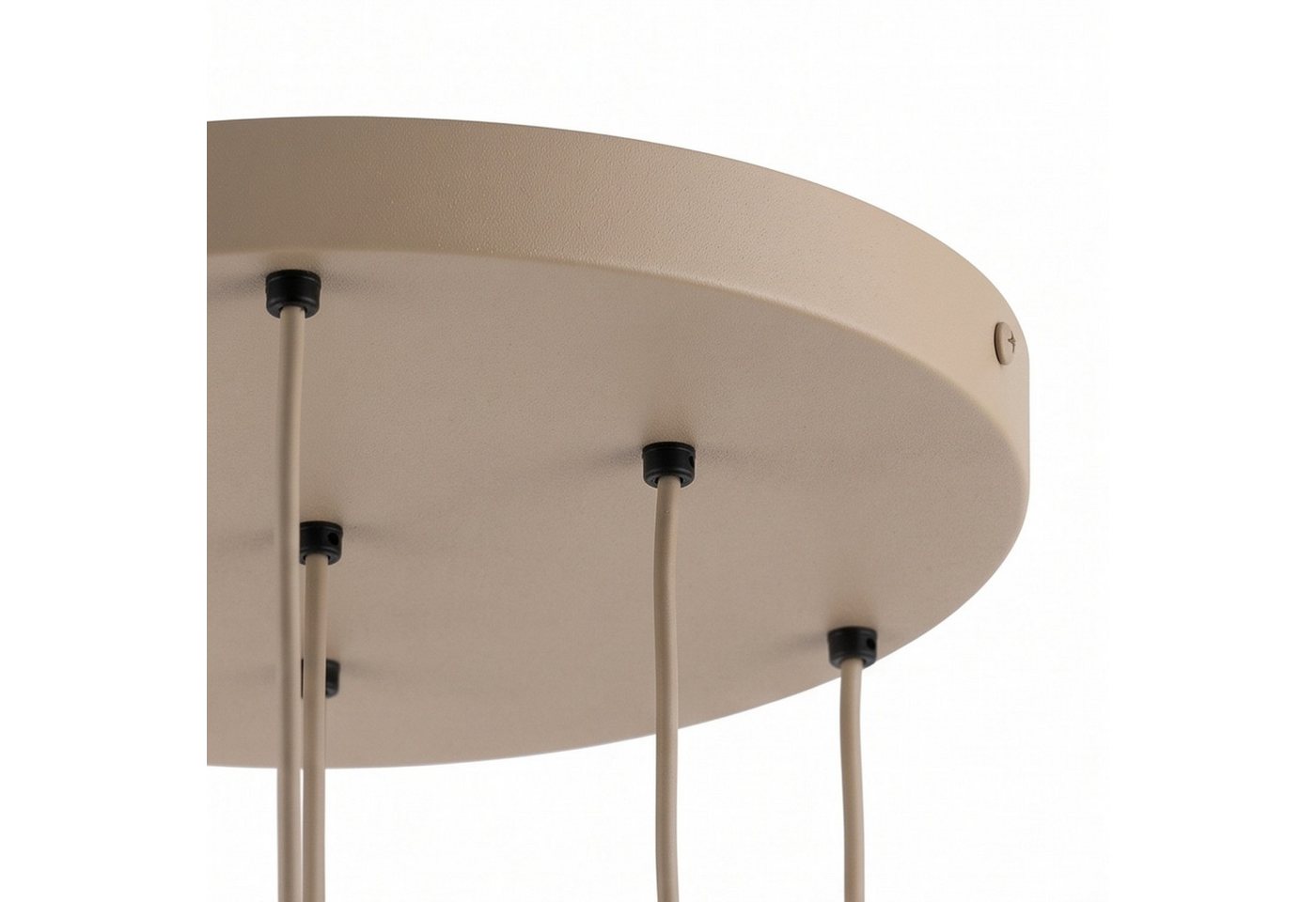 Licht-Erlebnisse Pendelleuchte UMERA, ohne Leuchtmittel, Metall Glas G9 B: 485 cm H: max. 150 cm Sandfarben Cognac Modern Bild 2