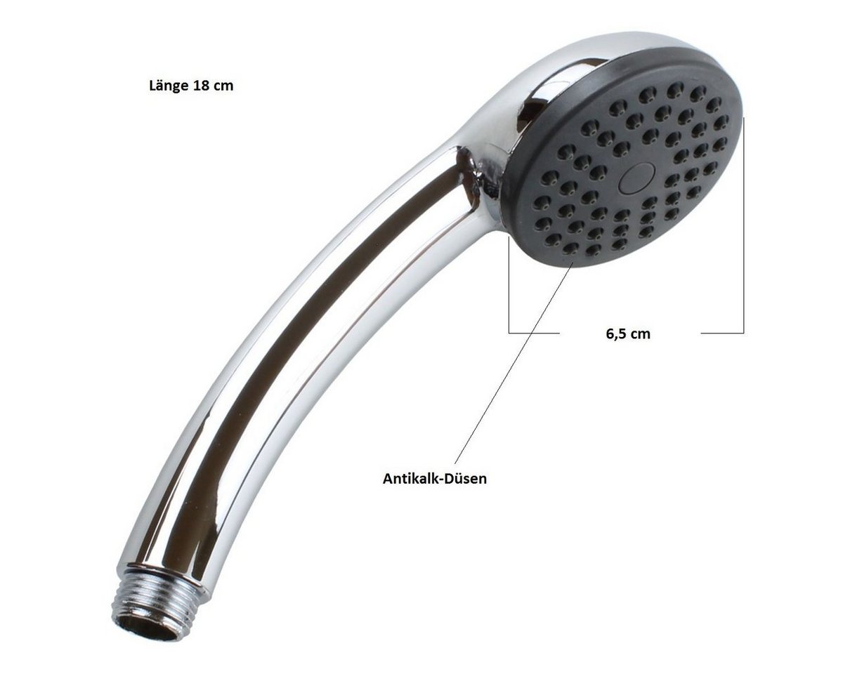 Sanixa Handbrause Hand-Brause mit Brauseschlauch und Brausekopf Brausegarnitur Duschset, (2-tlg), Duschkopf mit Schlauch Duschbrause Set mit Duschschlauch 150cm Bild 3