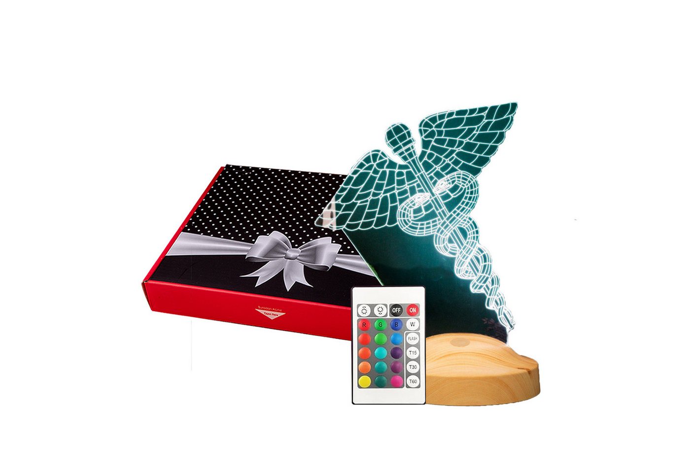 Geschenkelampe LED Nachttischlampe Medizin Symbol 3D Nachtlicht, Geschenk für Arzt Abschlussgeschenke, Leuchte 7 Farben fest integriert, Geschenk für Berufseinstieg, Krankenschwester Bild 4