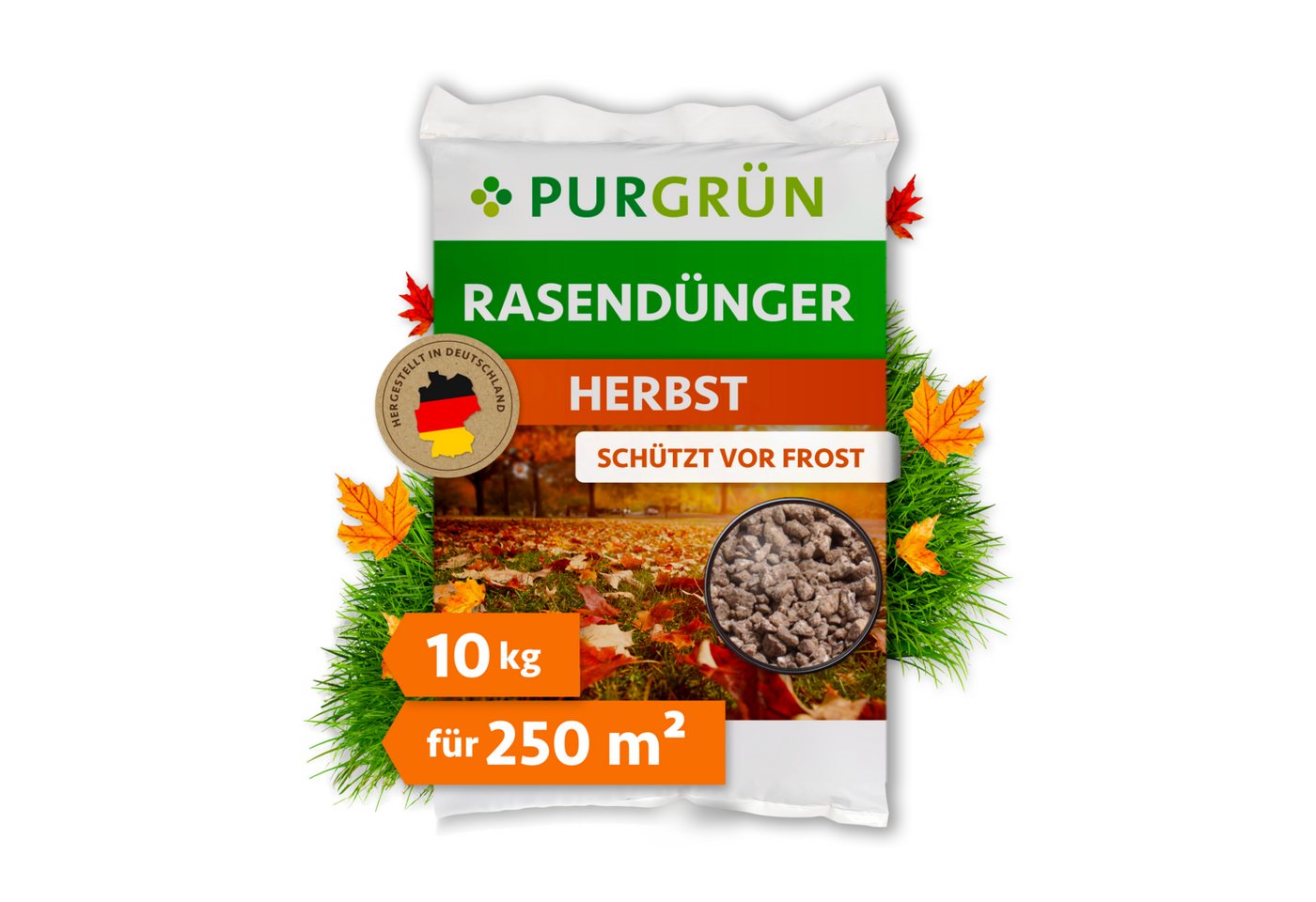 Purgrün Rasendünger Herbstrasendünger, NPK 6+3+13, Kalium, 10 kg, Granulat, 1-St., 10 kg Bild 5