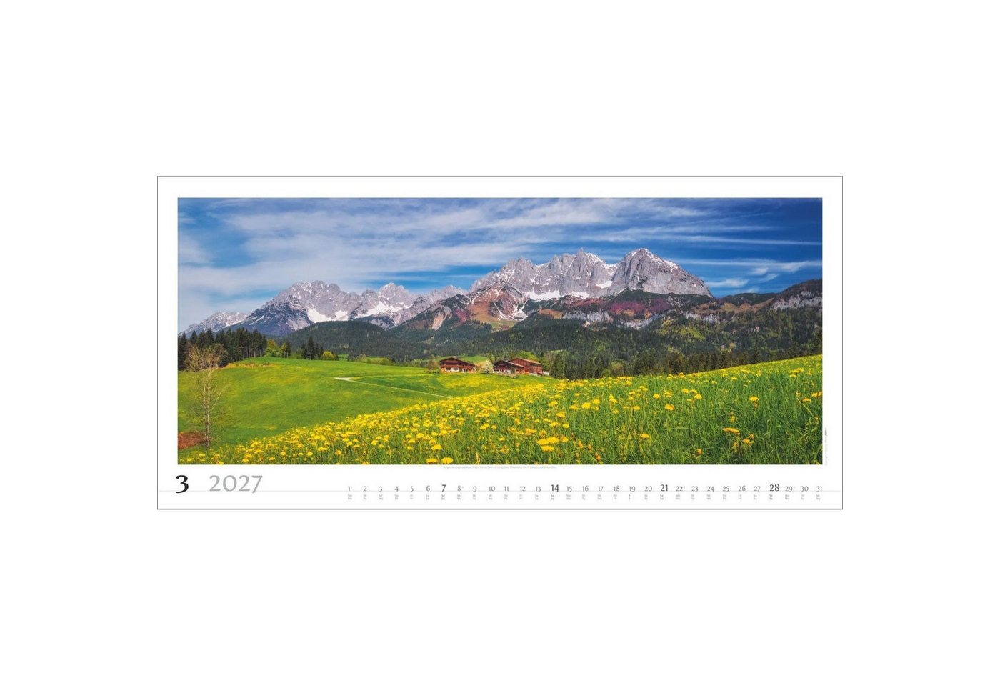 Wandkalender Alpenpanorama Kalender 2027