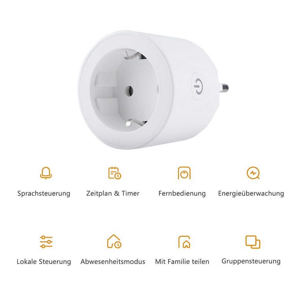 Imou WLAN-Steckdose CE2P Smart Steckdose 6er Bundle mit Matter, Stromverbrauchsmessung, max. 3680 W, 6-St., WLAN Smart Plug, Verbrauchsmessung, Zeitschaltuhr, Überlastschutz Bild 2