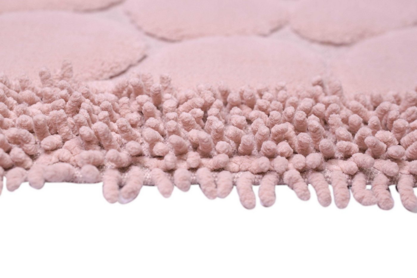 Carpetia Teppich Badematten Set 2-teilig Steinoptik rutschfest waschbar - rosa, rechteckig, Höhe: 7.5 mm Bild 2