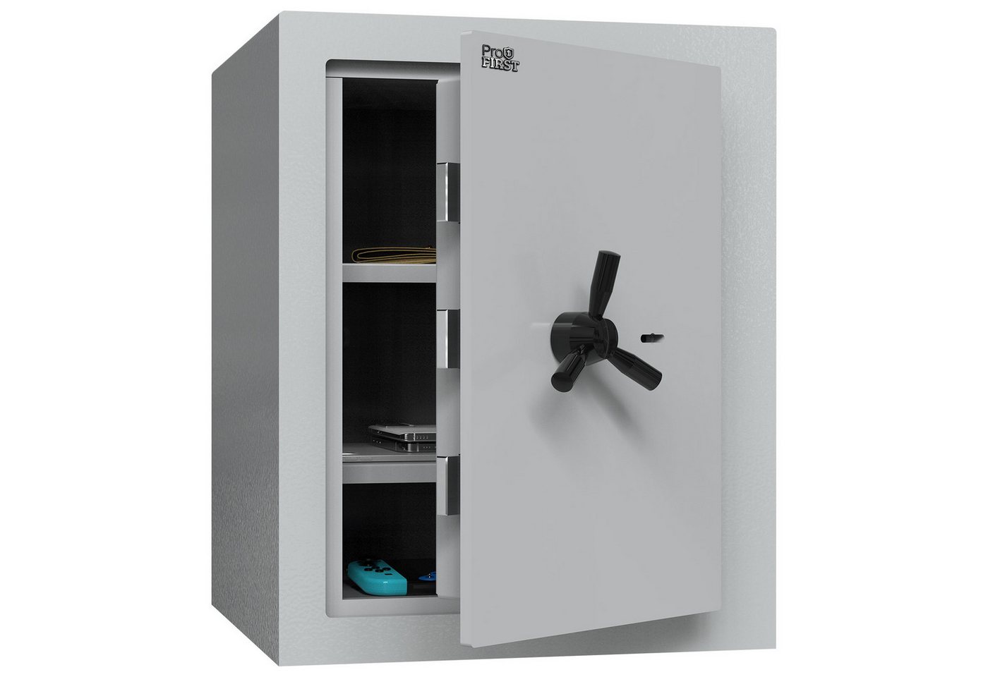 Profirst Wertschutzschrank EN1 Fortress 50 Doppelbartschloss lichtgrau Bild 4