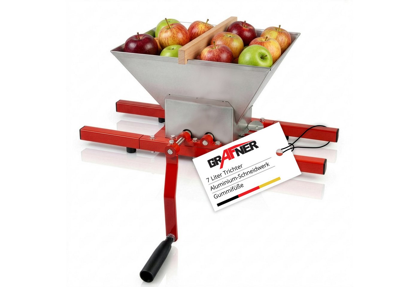 Grafner Obstpresse Obstmühle Obstpresse Ensafter Saftpresse, aus Aluminium-Druckguss