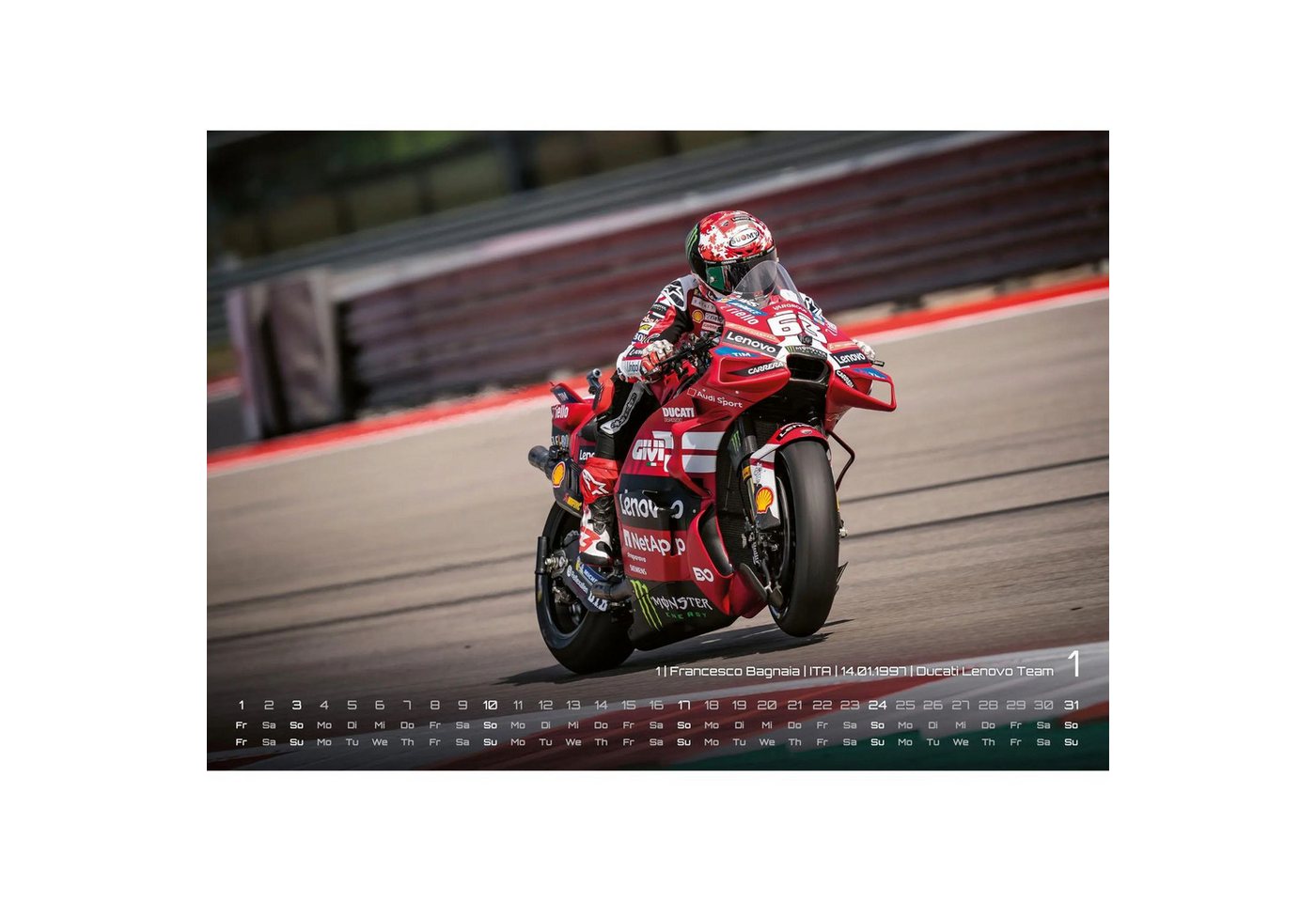 Wandkalender Motorrad Grand Prix 2027 - Kalender, MotoGP DIN A3 Bild 3