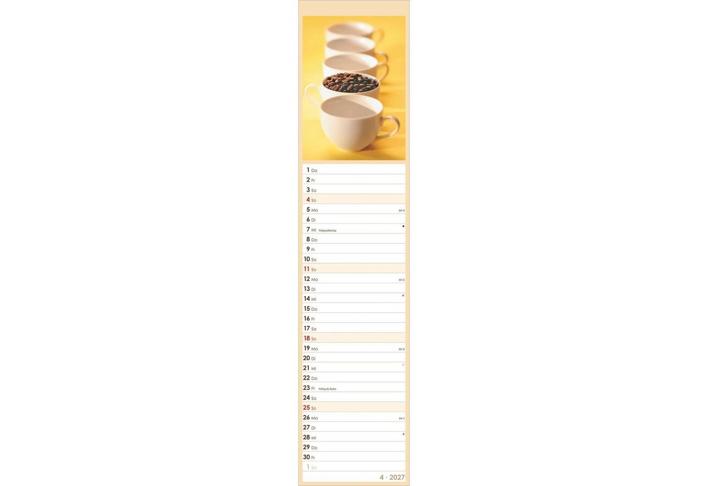 Wandkalender Küchenplaner Kaffee 2027 Bild 2