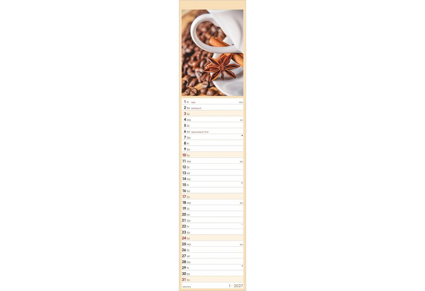 Wandkalender Küchenplaner Kaffee 2027 Bild 4